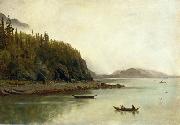 Indians Fishing Albert Bierstadt